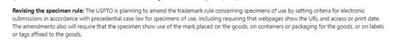 注意 | 美国专利商标局提高商标使用证据样本的标准
