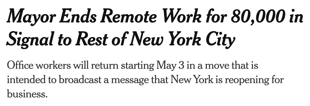 后疫情时代，搬回纽约成为潮流
