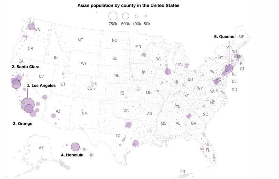 揭秘|美国亚裔人口统计,学历,薪资,地理分布